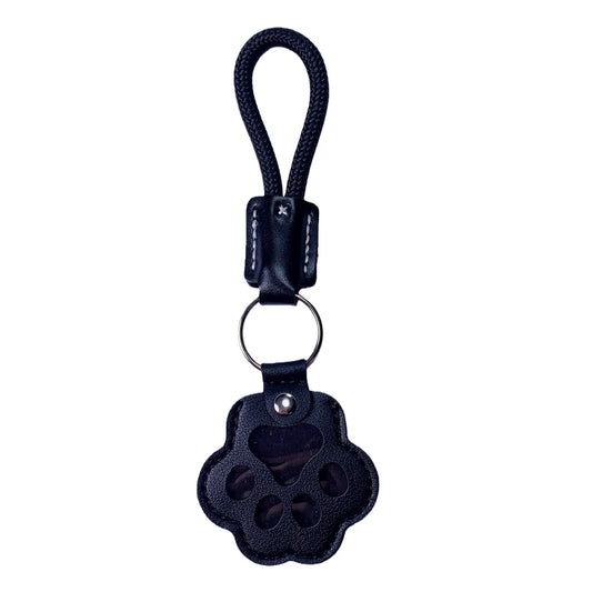 Pet Fur Memory Charm Leather Keychain - Paw-Shaped Keepsake for Dog and Cat Hair - Memorial Sympathy Gift for Grieving Pet Owners