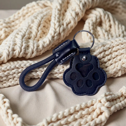 Pet Fur Memory Charm Leather Keychain - Paw-Shaped Keepsake for Dog and Cat Hair - Memorial Sympathy Gift for Grieving Pet Owners