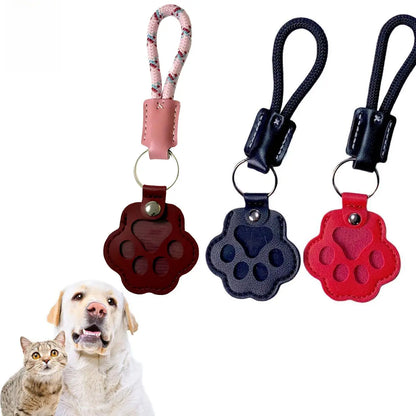 Pet Fur Memory Charm Leather Keychain - Paw-Shaped Keepsake for Dog and Cat Hair - Memorial Sympathy Gift for Grieving Pet Owners