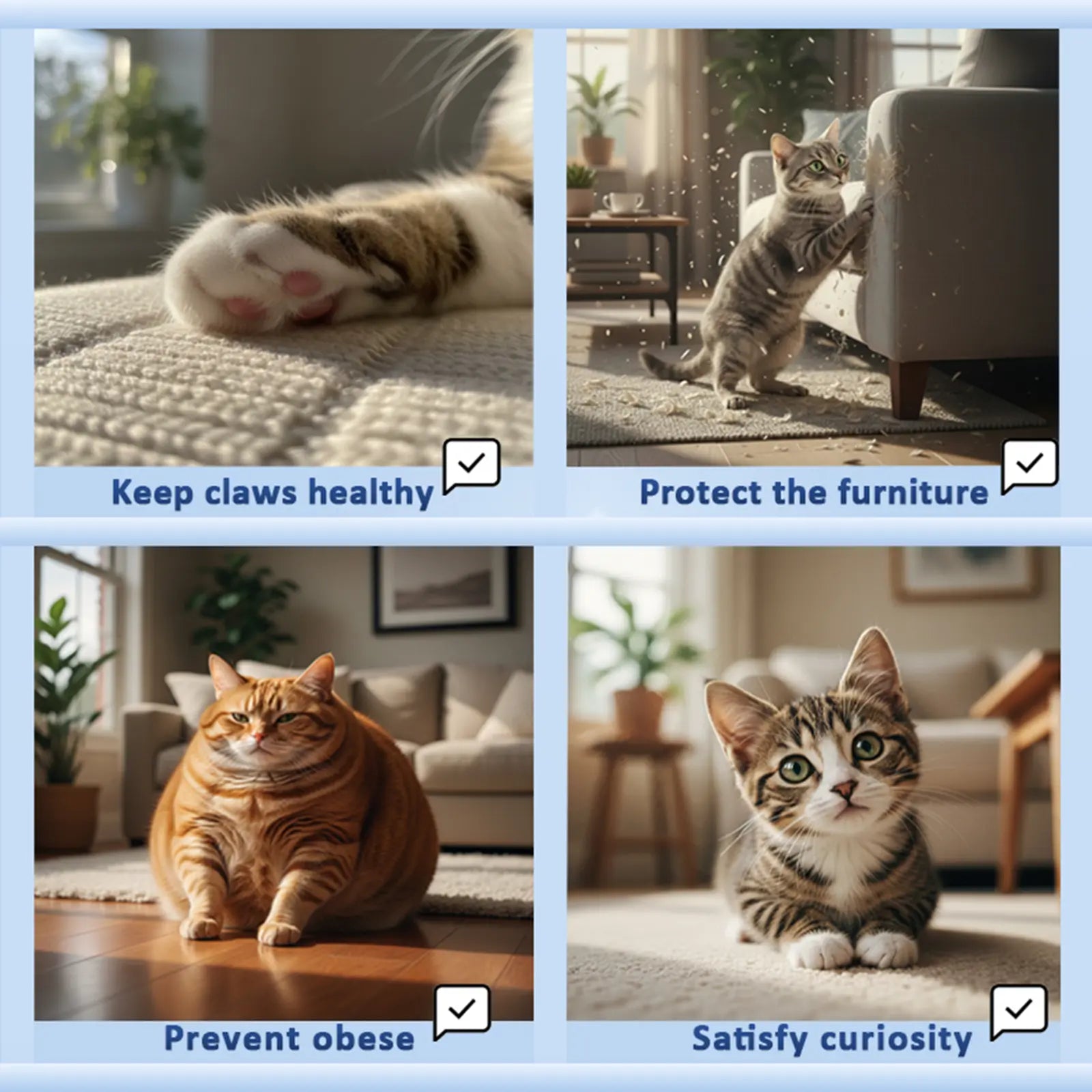 Premium Multi-Shape Cat Scratcher Toy with Interactive Play Balls - Durable Corrugated Cardboard Kitty Curls for Indoor Cats
