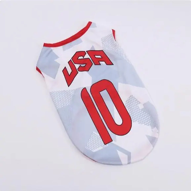 Pet Soccer Jersey - Stylish Game Day Apparel for Small to Medium Dogs and Cats