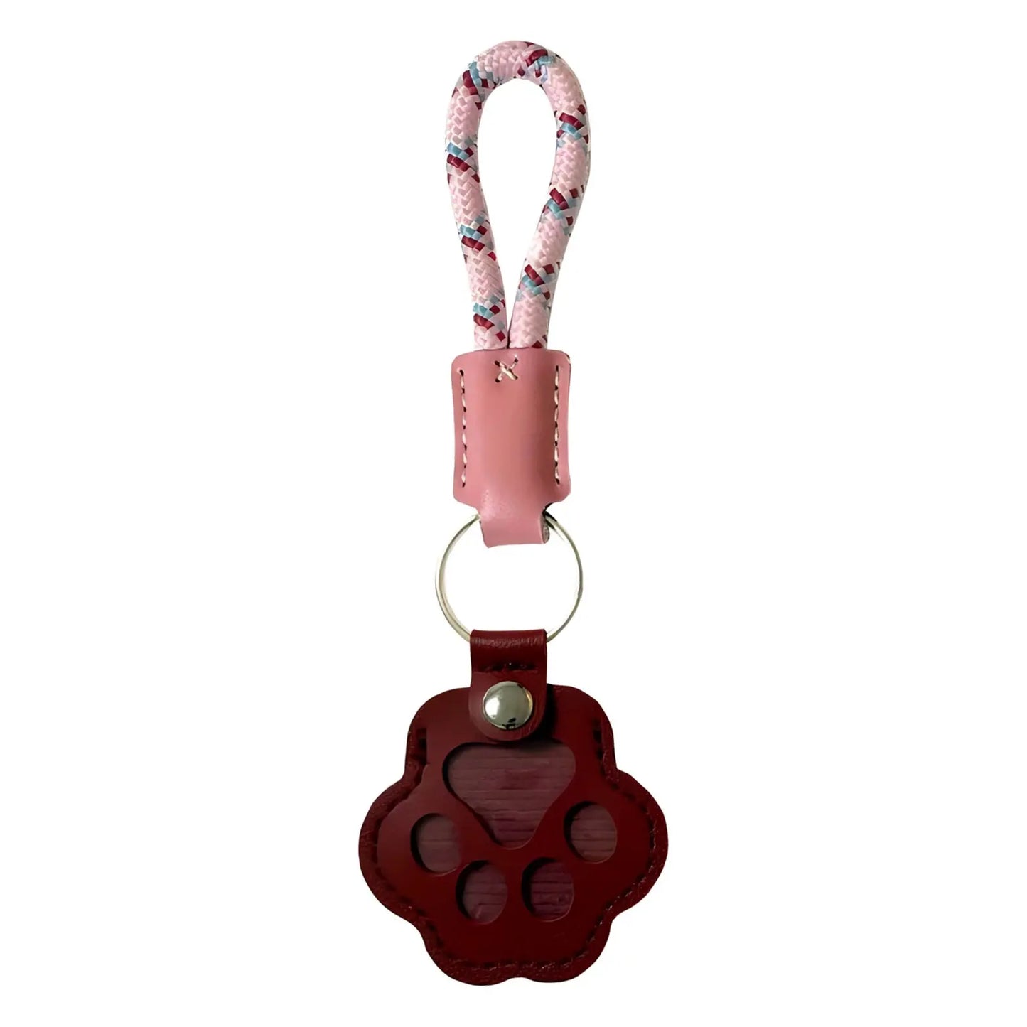 Pet Fur Memory Charm Leather Keychain - Paw-Shaped Keepsake for Dog and Cat Hair - Memorial Sympathy Gift for Grieving Pet Owners