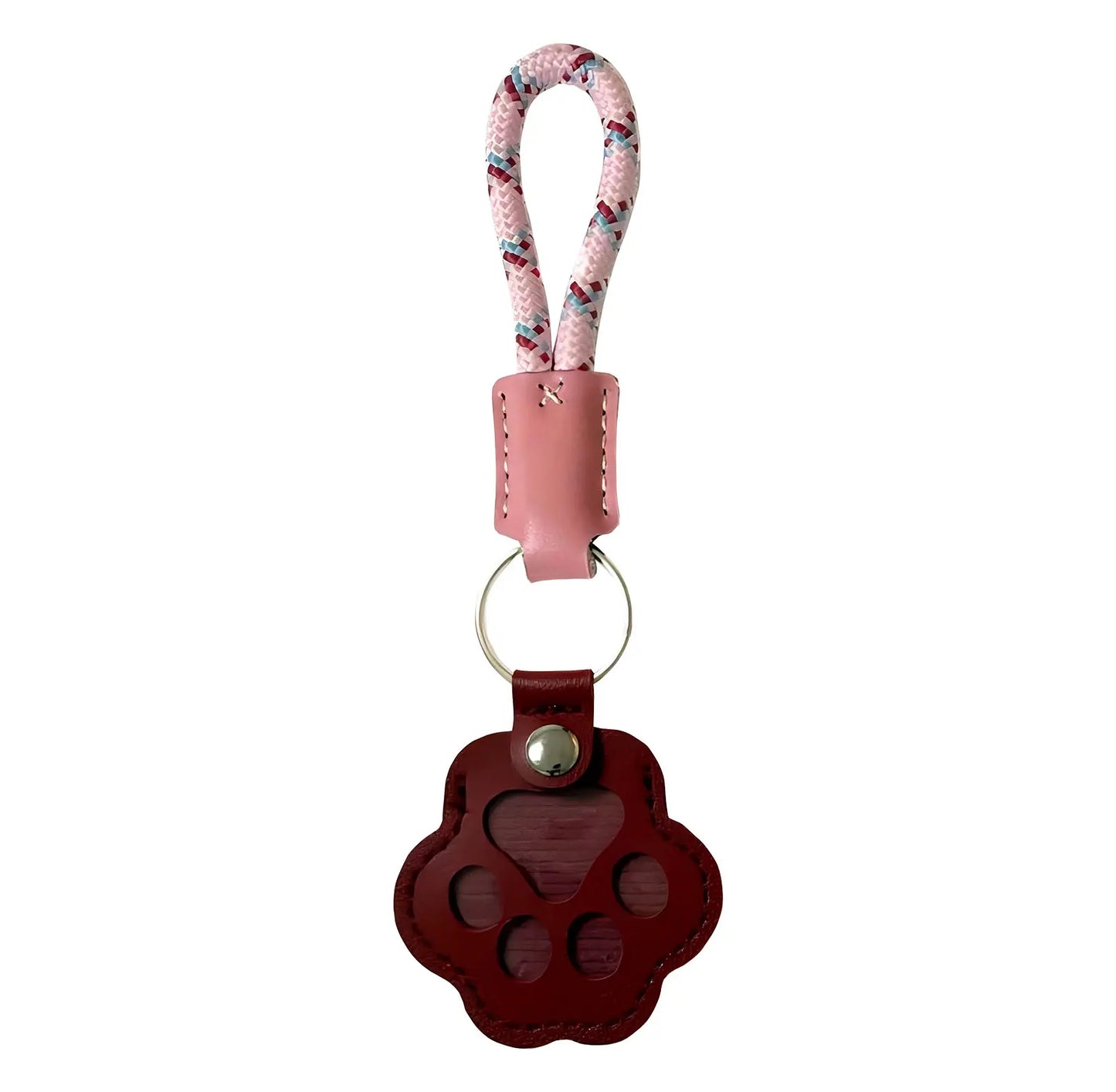 Pet Fur Memory Charm Leather Keychain - Paw-Shaped Keepsake for Dog and Cat Hair - Memorial Sympathy Gift for Grieving Pet Owners