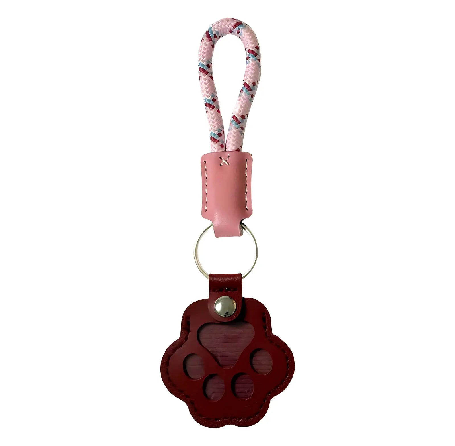 Pet Fur Memory Charm Leather Keychain - Paw-Shaped Keepsake for Dog and Cat Hair - Memorial Sympathy Gift for Grieving Pet Owners