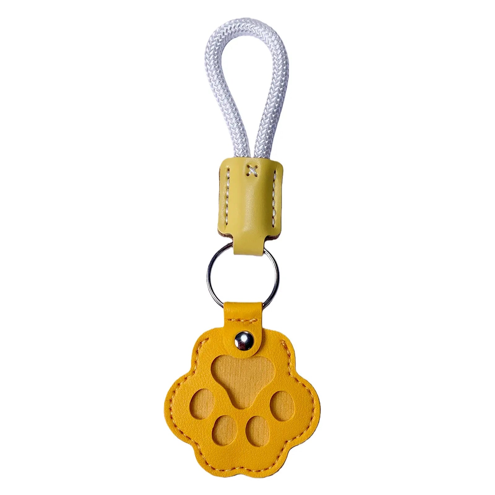 Pet Fur Memory Charm Leather Keychain - Paw-Shaped Keepsake for Dog and Cat Hair - Memorial Sympathy Gift for Grieving Pet Owners